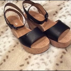 Coach black sandals, 9.5 B